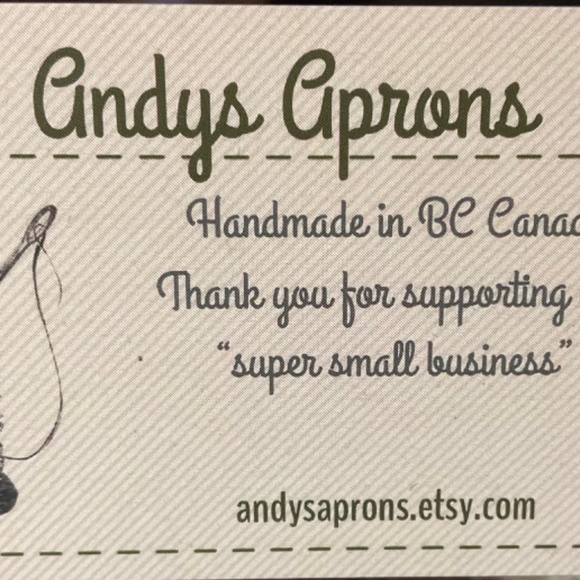 Andys Aprons - not so basic!  “Green & White” - Picture 4 of 5